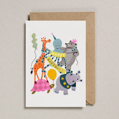 Carte d'Anniversaire - Animaux