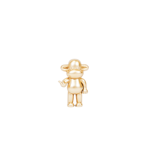 Adorno - Figura colgante de mono suelto 'La Leyenda' - Poliresina - Dorado - 20,5 x 13,5 x 35 cm
