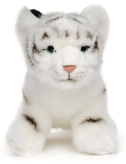 White baby tiger plush toy, sitting