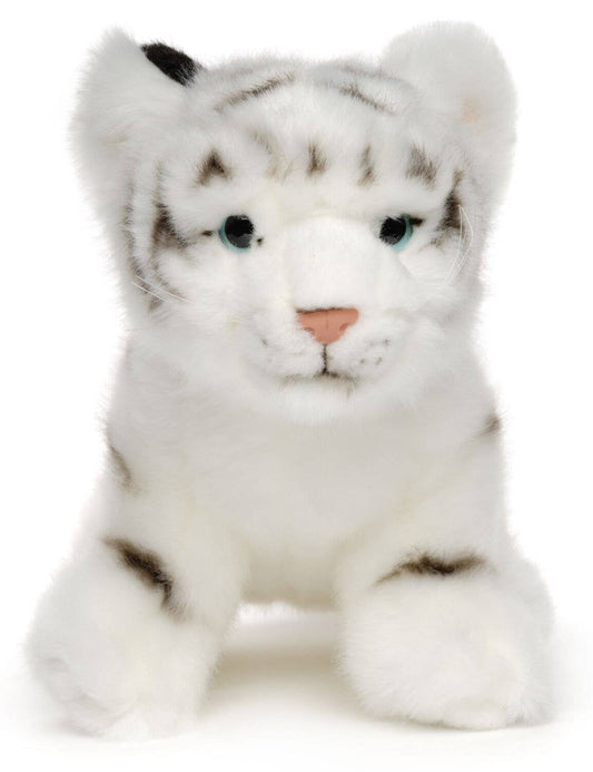 White baby tiger plush toy, sitting