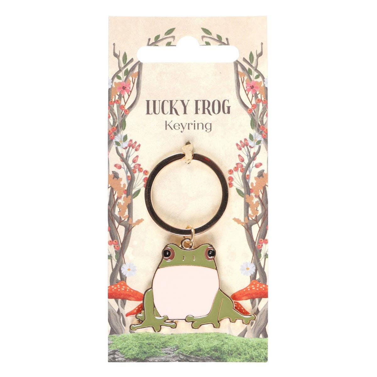 Llavero de rana de la suerte