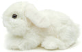 Peluche Lapin Tête de Lion Blanc Couché
