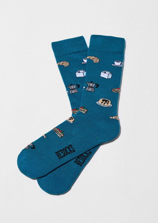 BeSweetBreakfast Green - Chaussettes en coton biologique 100%