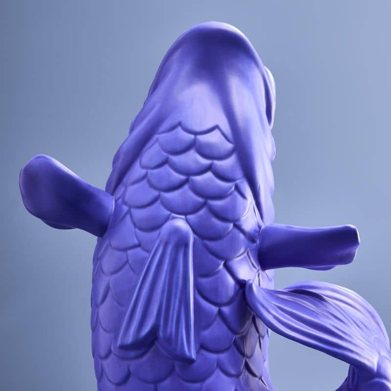 Sculpture/Vase Blubb, Grès bleu mat, 35 x 30 x 44 cm