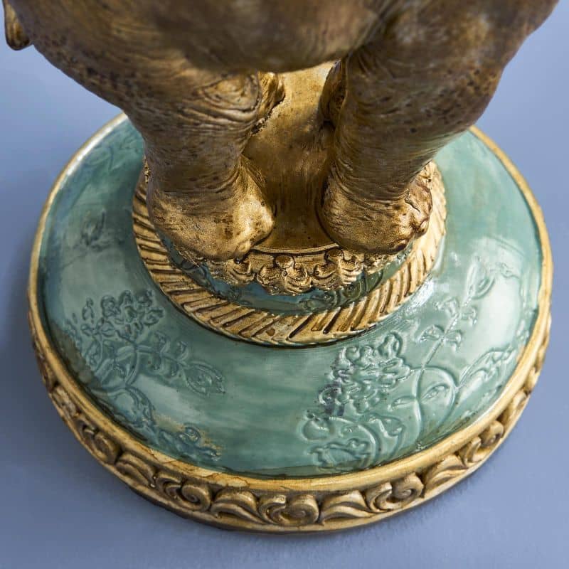 Chandelier éléphant or, poly/métal 28 x 11 x 46,5 cm