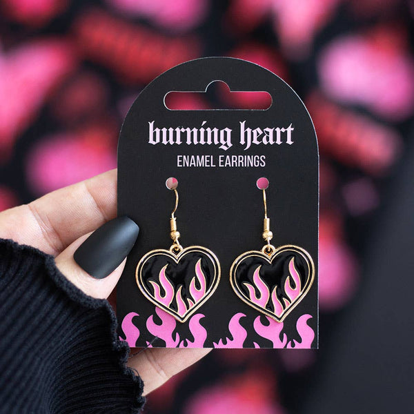 Pendientes Corazón de Fuego