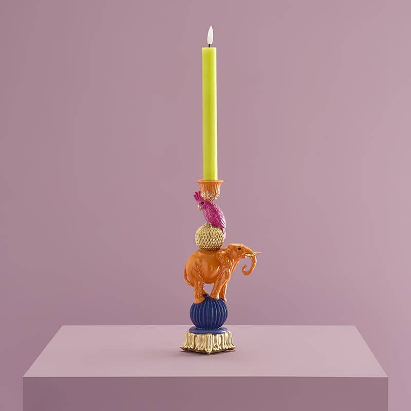 Chandelier éléphant orange