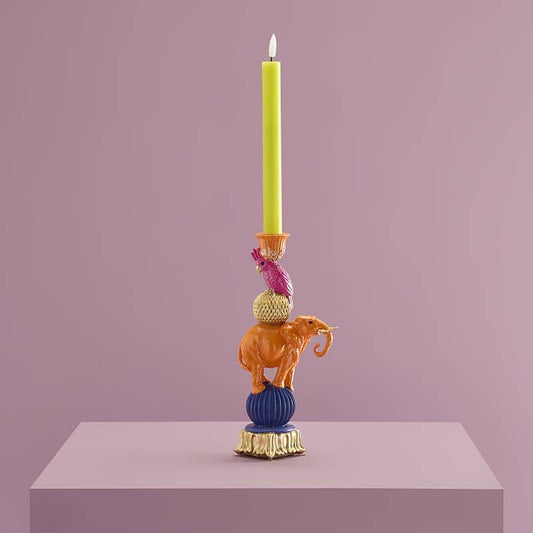 Chandelier éléphant orange