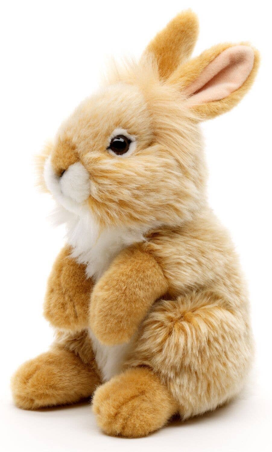Angora rabbit, standing (beige) - cuddly toy/plush