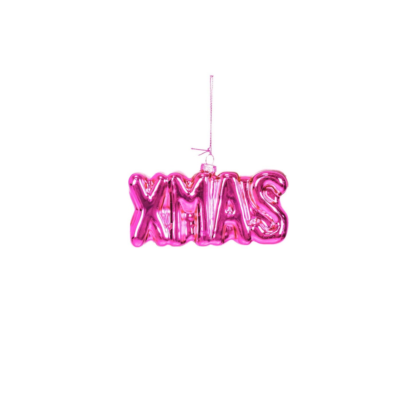 Bola navideña rosa XMAS