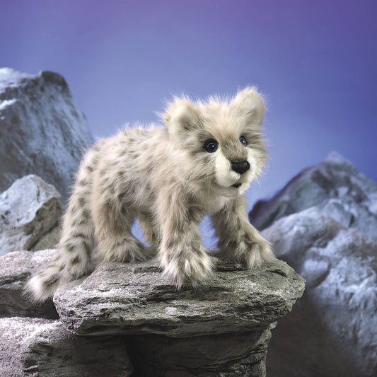 Marionnette à main Bébé Snow Leopard 3137/ Snow Leopard Cub Folkmanis réaliste