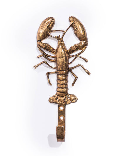 Gouden kreeft wandhaak