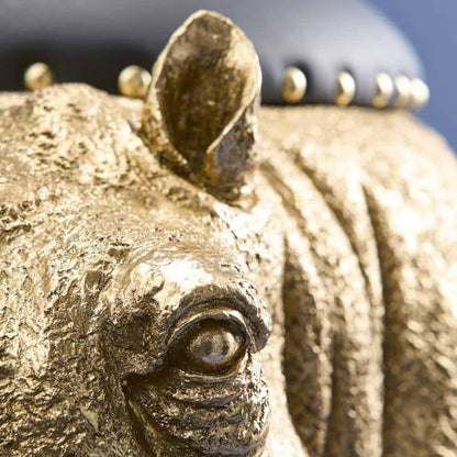 Taburete Hippopotamus Patty Gold