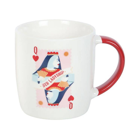 Taza de naipes - Reina de corazones