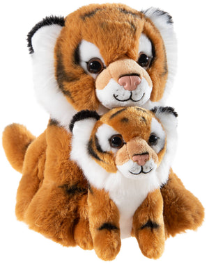 Misanimo Tiger mit Jungtier Plüschtier - 20 cm
