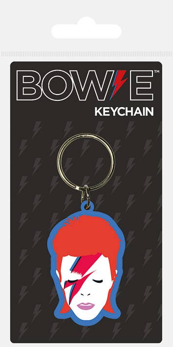 David Bowie (Aladdin Sane) rubber keychain