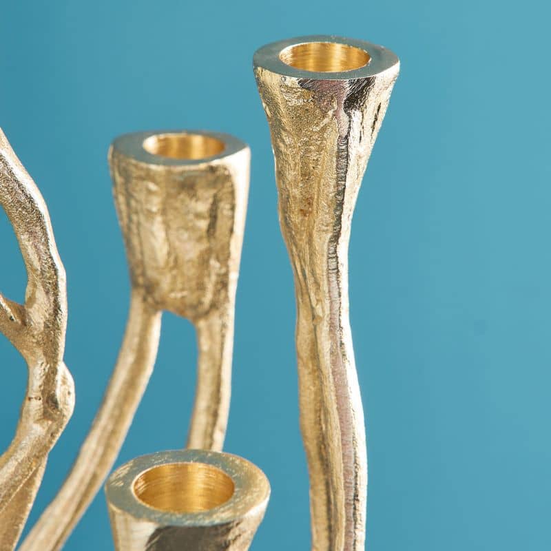 Chandelier Roots, aluminium doré, 25 x 22 x 63,5 cm