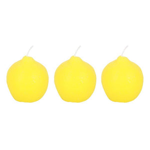 Ensemble de 3 Bougies en Forme de Citron