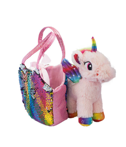 Unicorn Plush Toy with Bag