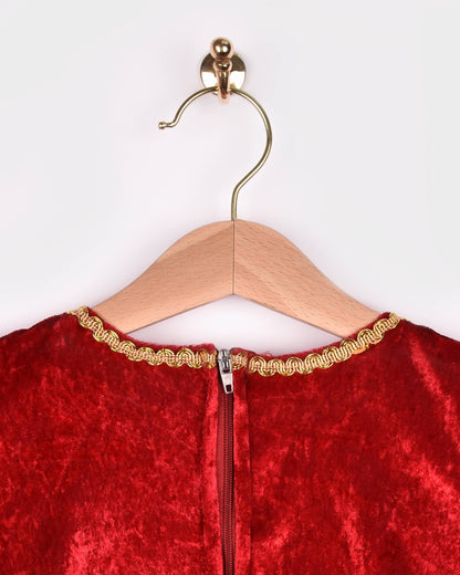 Robe de princesse en velours rouge Den Goda Fen 2-4 ans (98-104 cm)