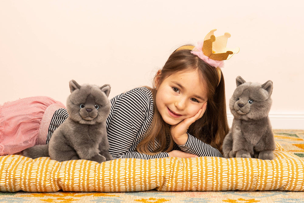 Peluche Gatito Chartreux Sentado