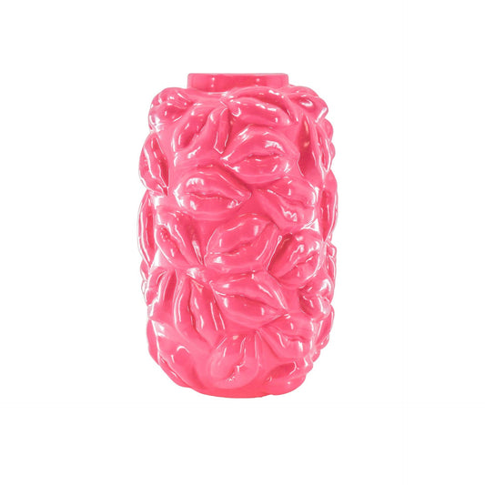 Vase - Bisous - Céramique - Rose Néon - 17x17x27cm