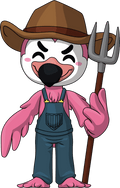 Figurine Farmer Flamingo