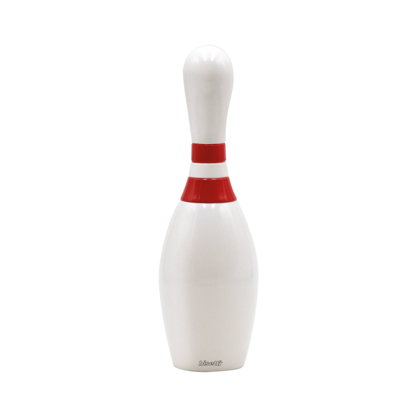 Moulin à épices « Bowling » en hêtre laqué blanc