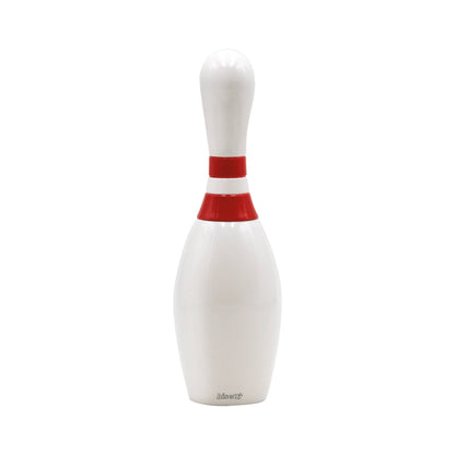 Moulin à épices « Bowling » en hêtre laqué blanc