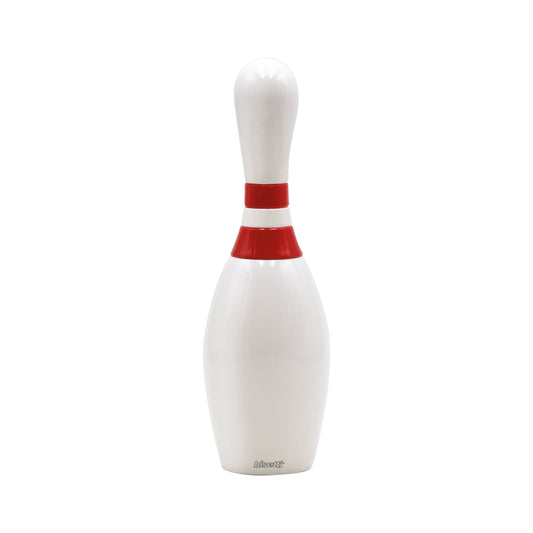 Moulin à épices « Bowling » en hêtre laqué blanc