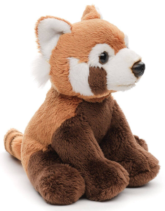Peluche de panda-vermelho sentado - brinquedo de peluche fofinho