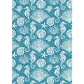 Seahorse, Coral and Seashell Tea Towel, 71x51cm