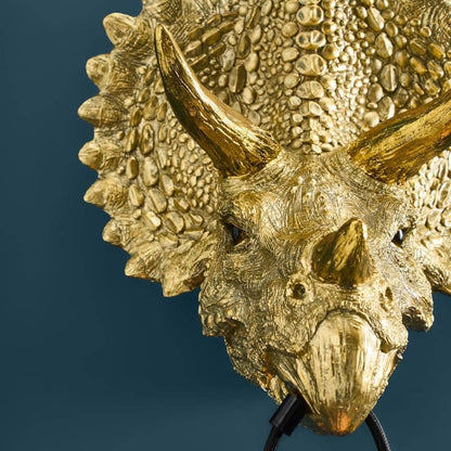 Applique murale Triceratops Cera Or, résine, 31,5 x 28,5 cm