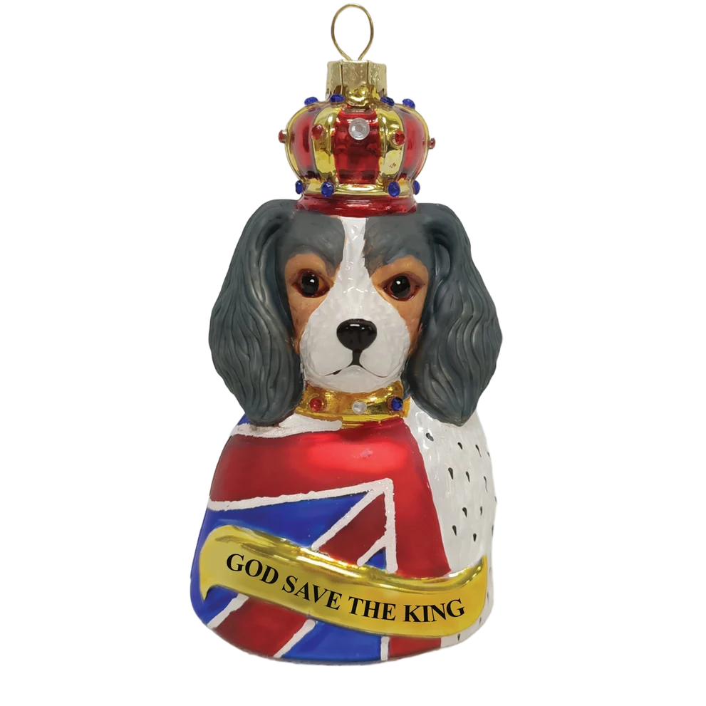 Boule de Noël Cavalier King Charles « God Save the King » – vue principale