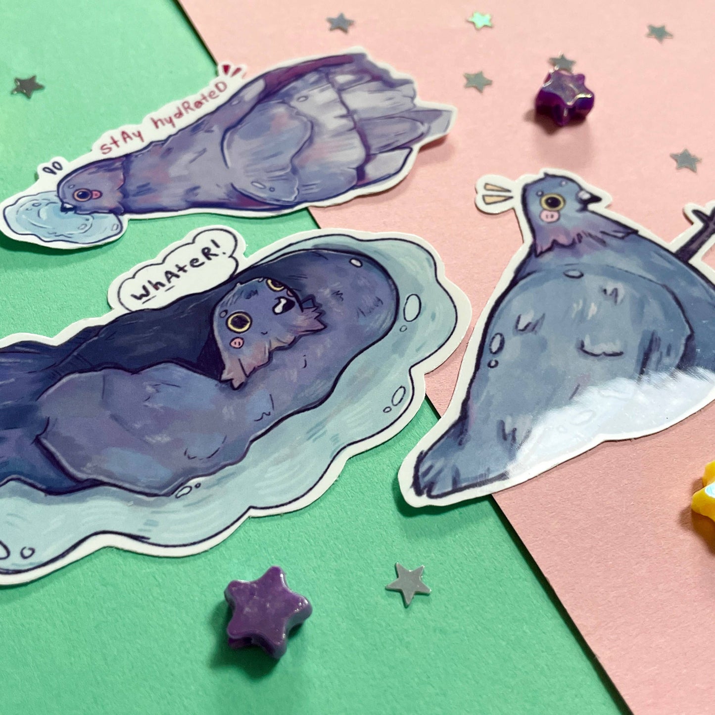 Paquete de pegatinas de palomas