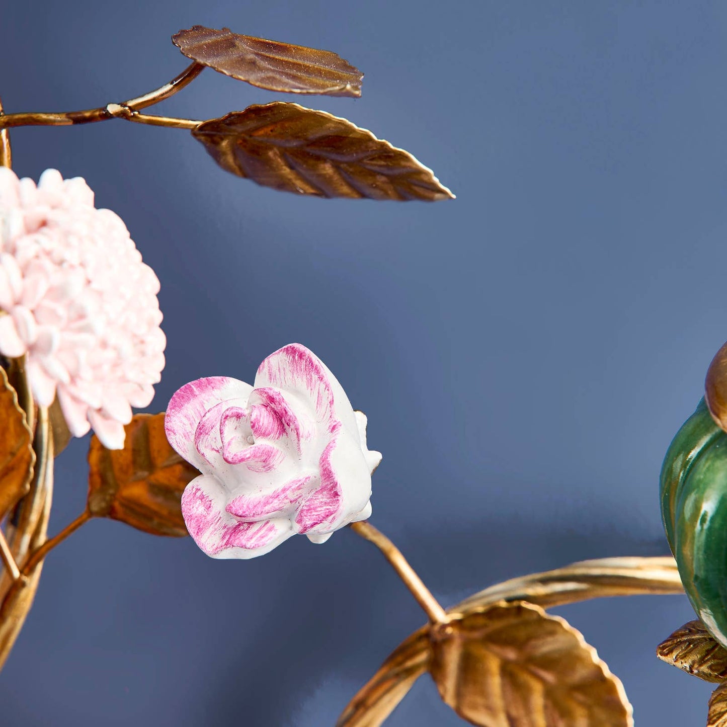 Chandelier Perroquet Orange/Or 39,5 x 12 x 59 cm