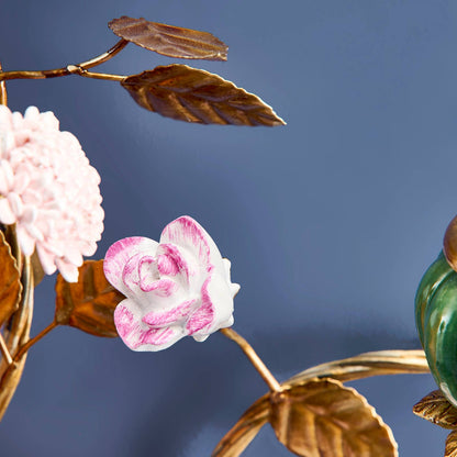 Chandelier Perroquet Orange/Or 39,5 x 12 x 59 cm