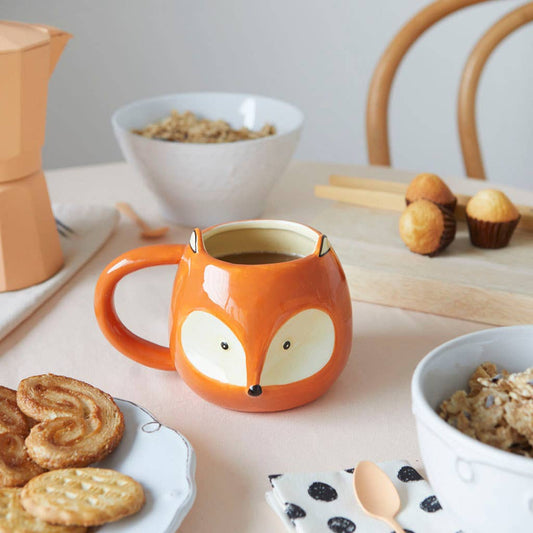 Tazza Fox, 482 ml, con manico, ceramica