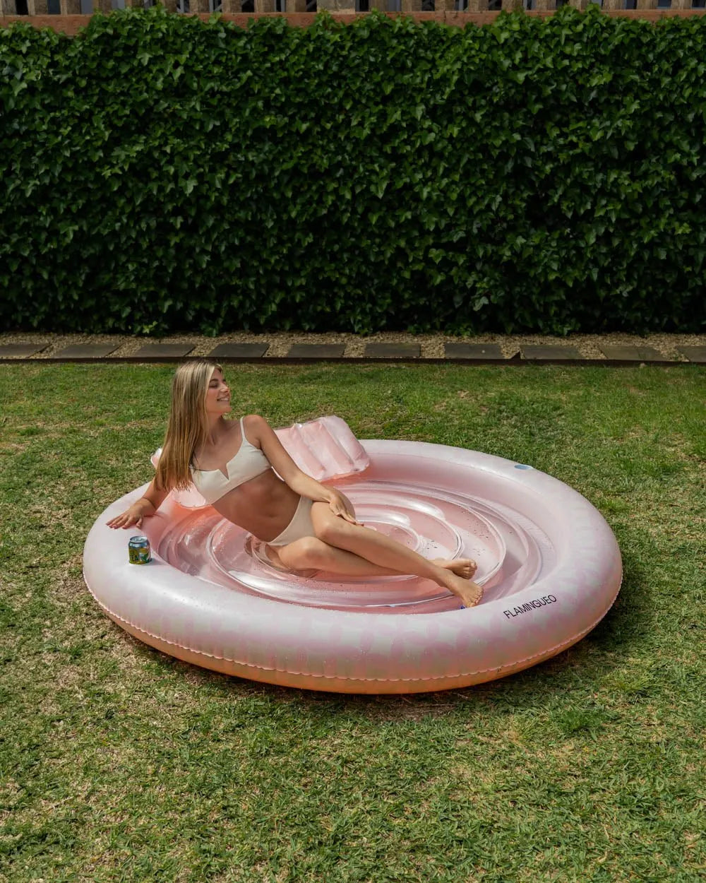 Flotador tanning pool redonda rosa - LUNA