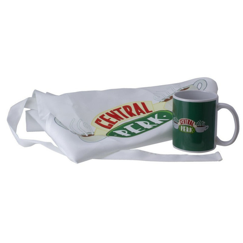 Cadeauset met mok en schort in de stijl van 'Friends'