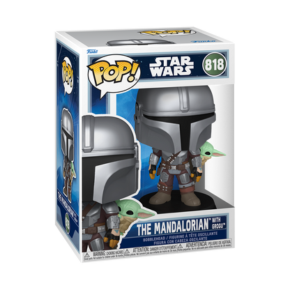 Pop! The Mandalorian with Grogu (On Back) #818 - vue officielle Funko 2