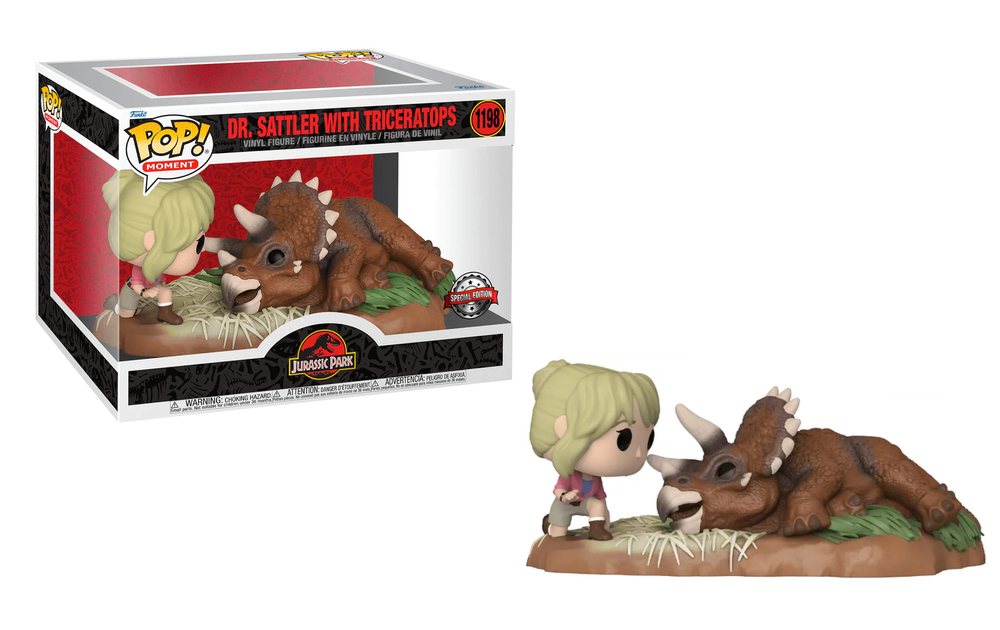 Pop! Moment Dr. Sattler with Triceratops