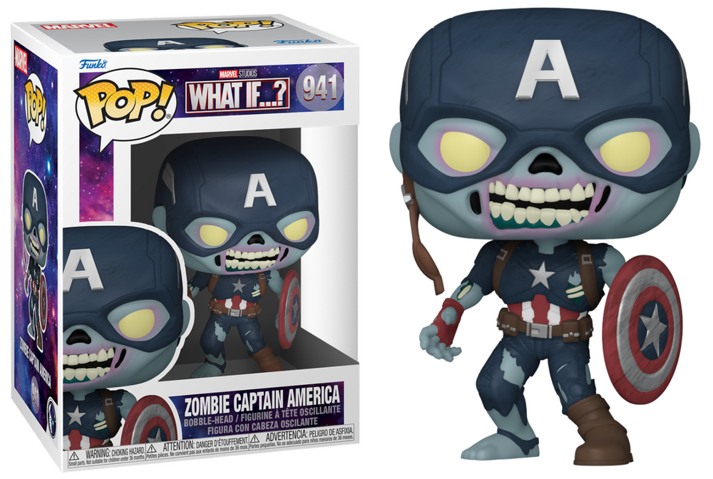 ¡Pop! Capitán América zombi con escudo