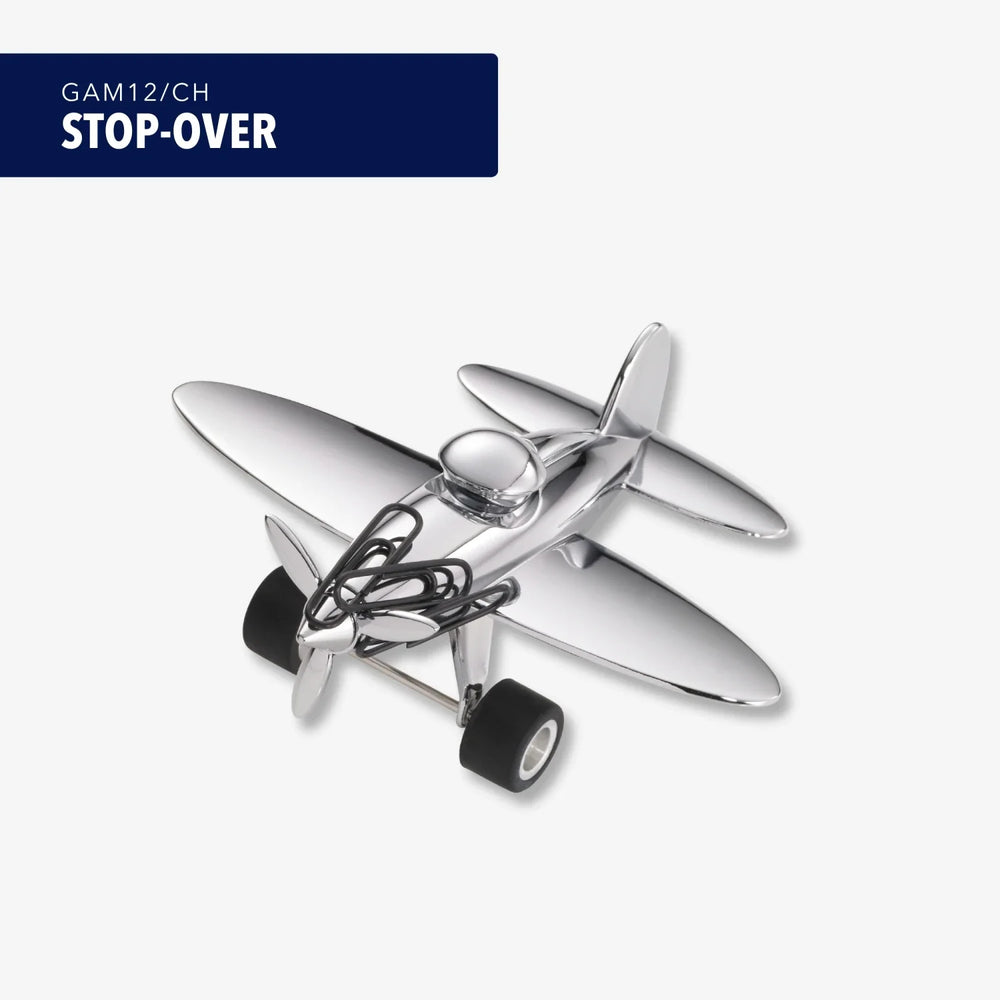 Porte-trombones / Presse-papiers Avion « STOP-OVER »