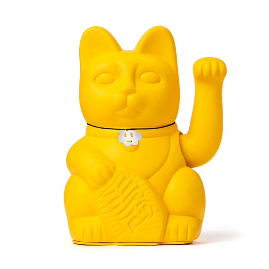Chat Chanceux Jaune Citron