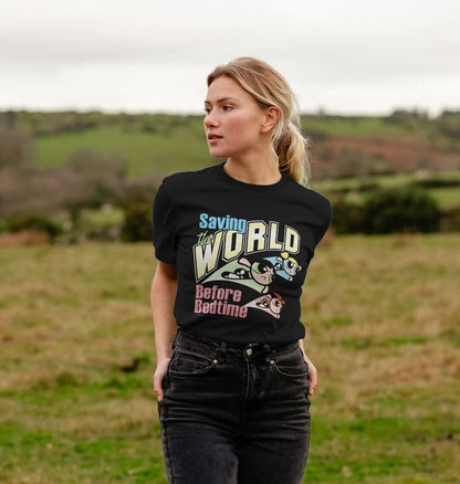 T-shirt adulte Powerpuff Girls Saving The World Before Bedtime