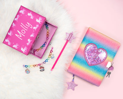 Journal secret pailleté – pailleté – Heart