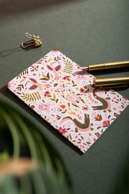 Happy birthday pink croco - Greeting card