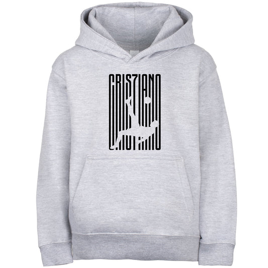 Fringoo gamer Sweat à capuche gris garçon Cotton Rich Soft Hooded Sweatshirt- Cristiano Kick gris