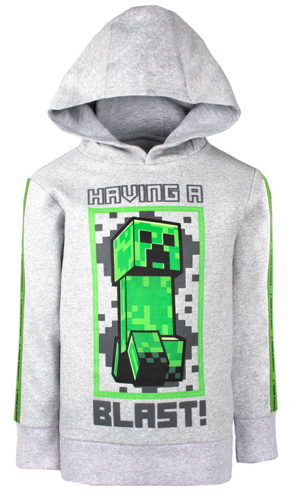 Minecraft vert Creeper Sweat à capuche – gris